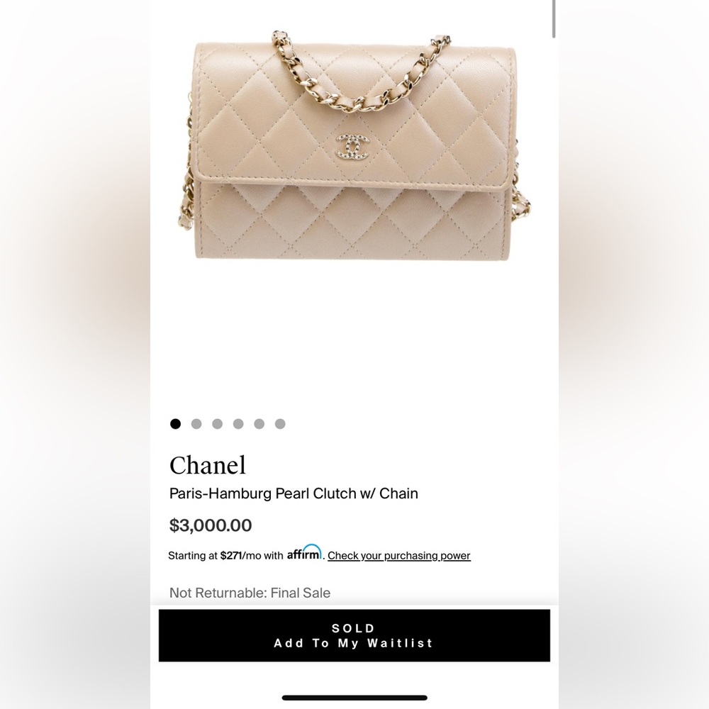 reserved-Chanel Iridescent Pearl WOC Bag - Picture 16 of 17